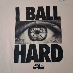 Nike 'I Ball Hard' Art Print - Black and Peach NWT